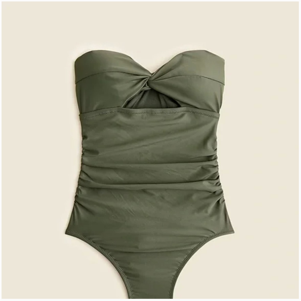 J. Crew Olive Green One Piece Swimsuit
